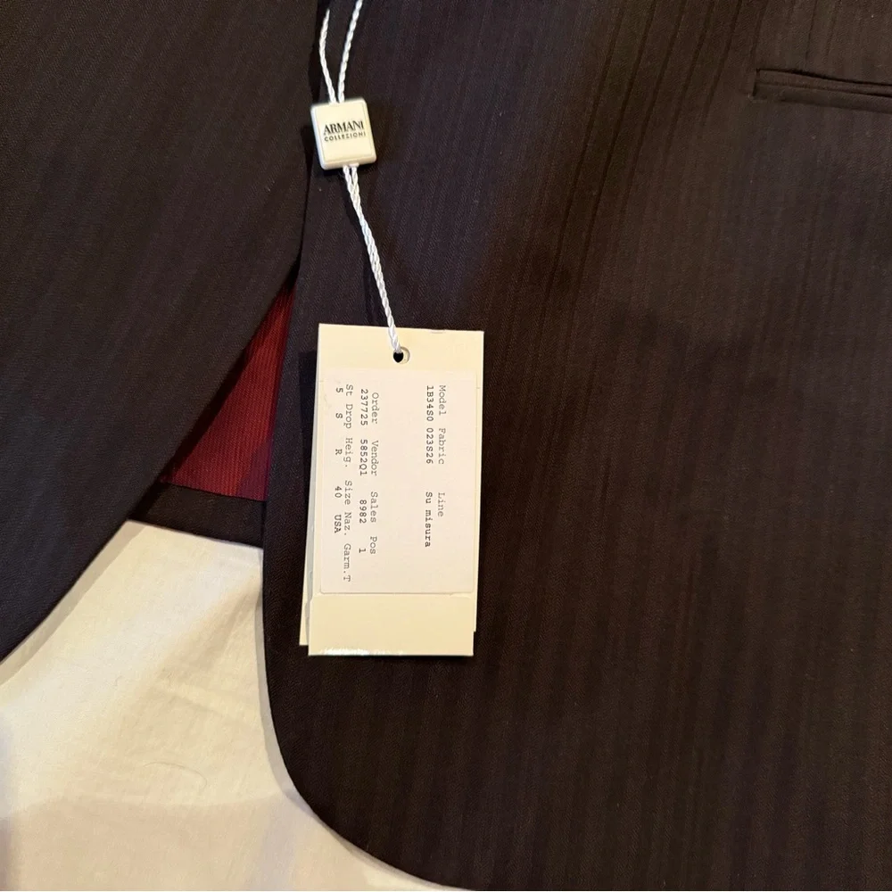 Armani Collezioni Black Pinstripe blazer - Picture 6 of 11
